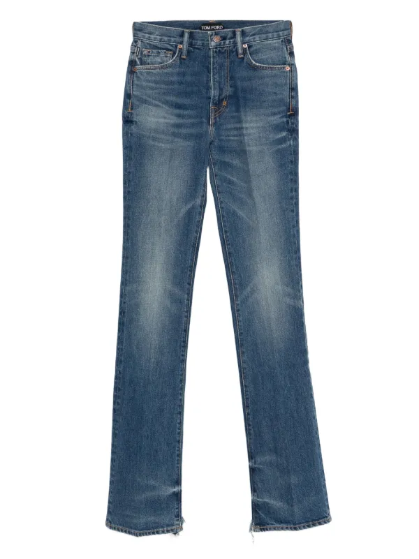 TOM FORD ストレッチローデニム フレアパンツ | ブルー | FARFETCH JP