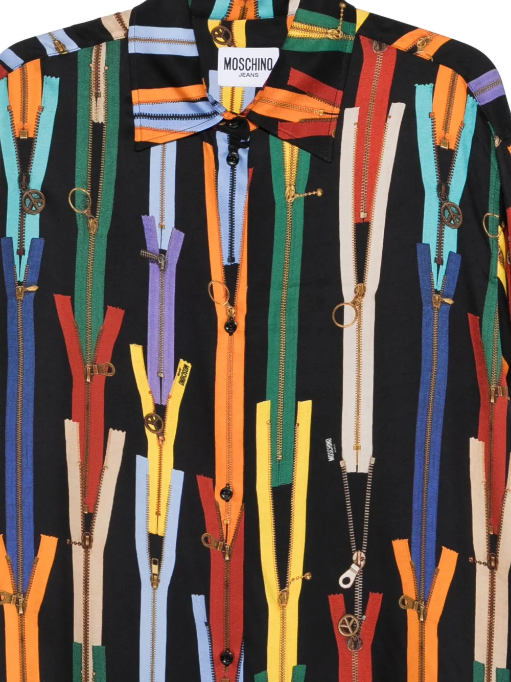 MOSCHINO JEANS Jurk met print Zwart