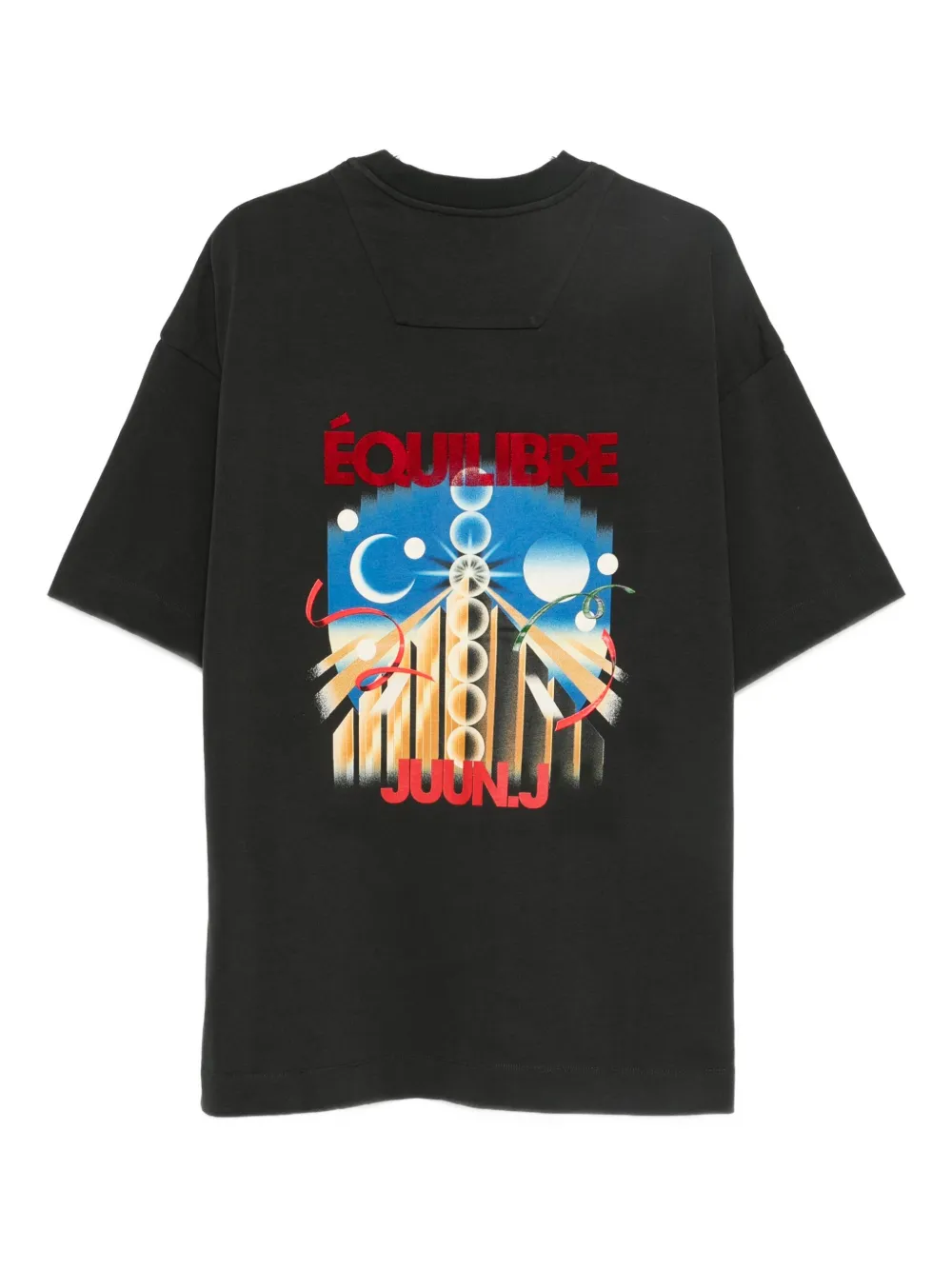 Juun.J T-shirt met grafische print - Grijs