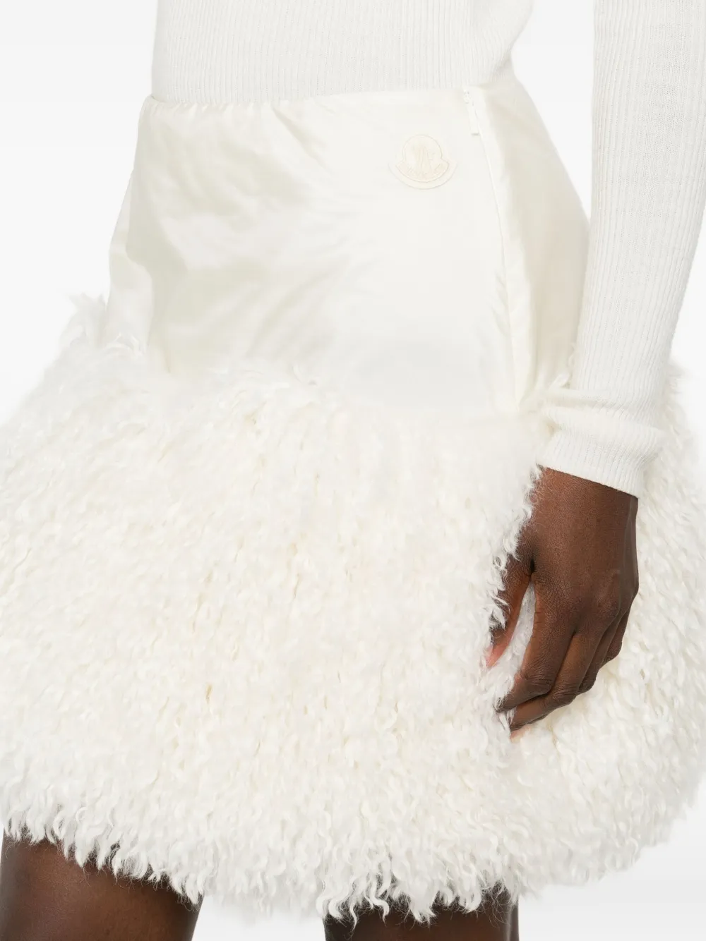 Moncler Rok met donzige afwerking Beige