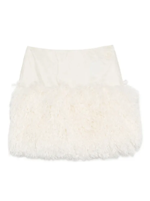 Moncler Fluffy-trim Skirt in Black