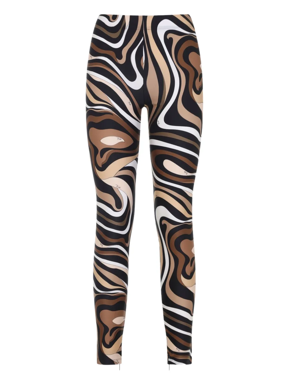 Pucci High-waisted Stretch Fit Ankle Length Leggings In Multi