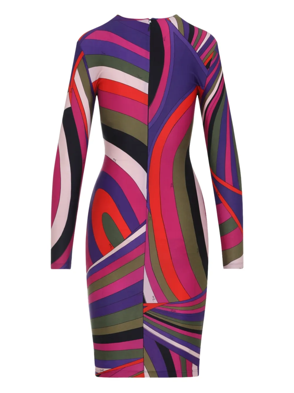 PUCCI long-sleeve swirl-pattern dress - Roze