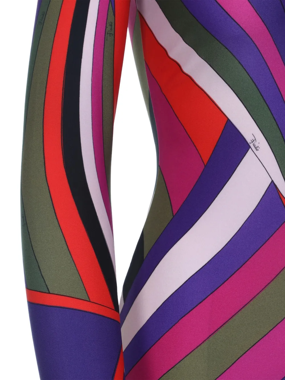 PUCCI Jurk met lange mouwen en gedraaid patroon Roze