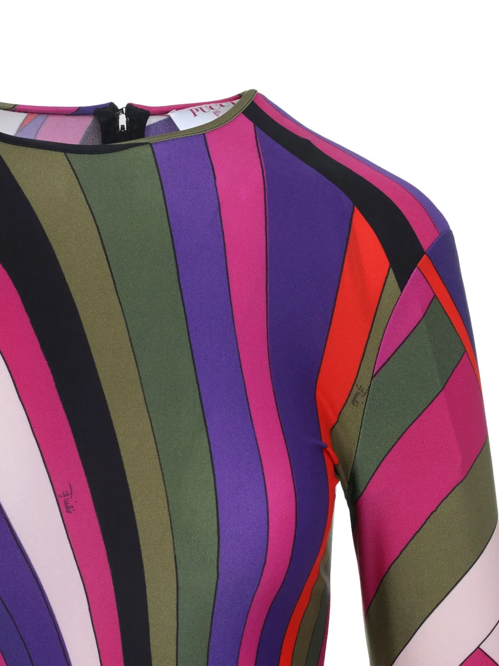 PUCCI Jurk met lange mouwen en gedraaid patroon Roze