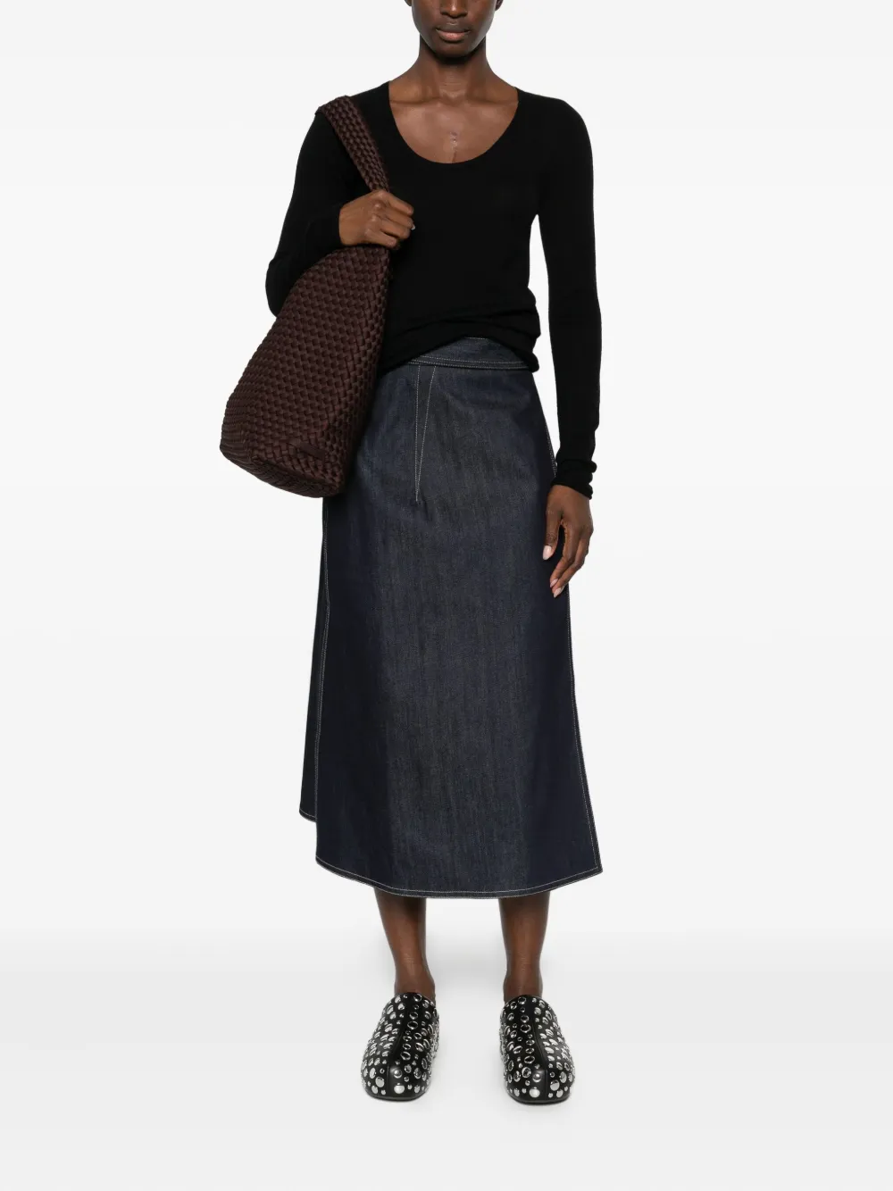 Roberto Collina Trui met V-hals Zwart