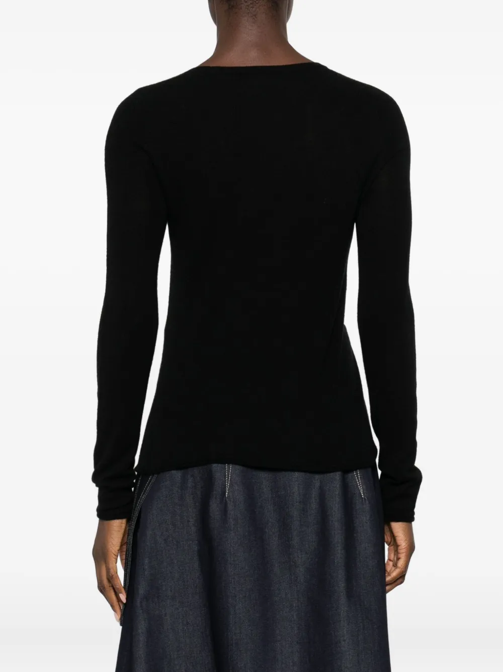 Roberto Collina Trui met V-hals Zwart