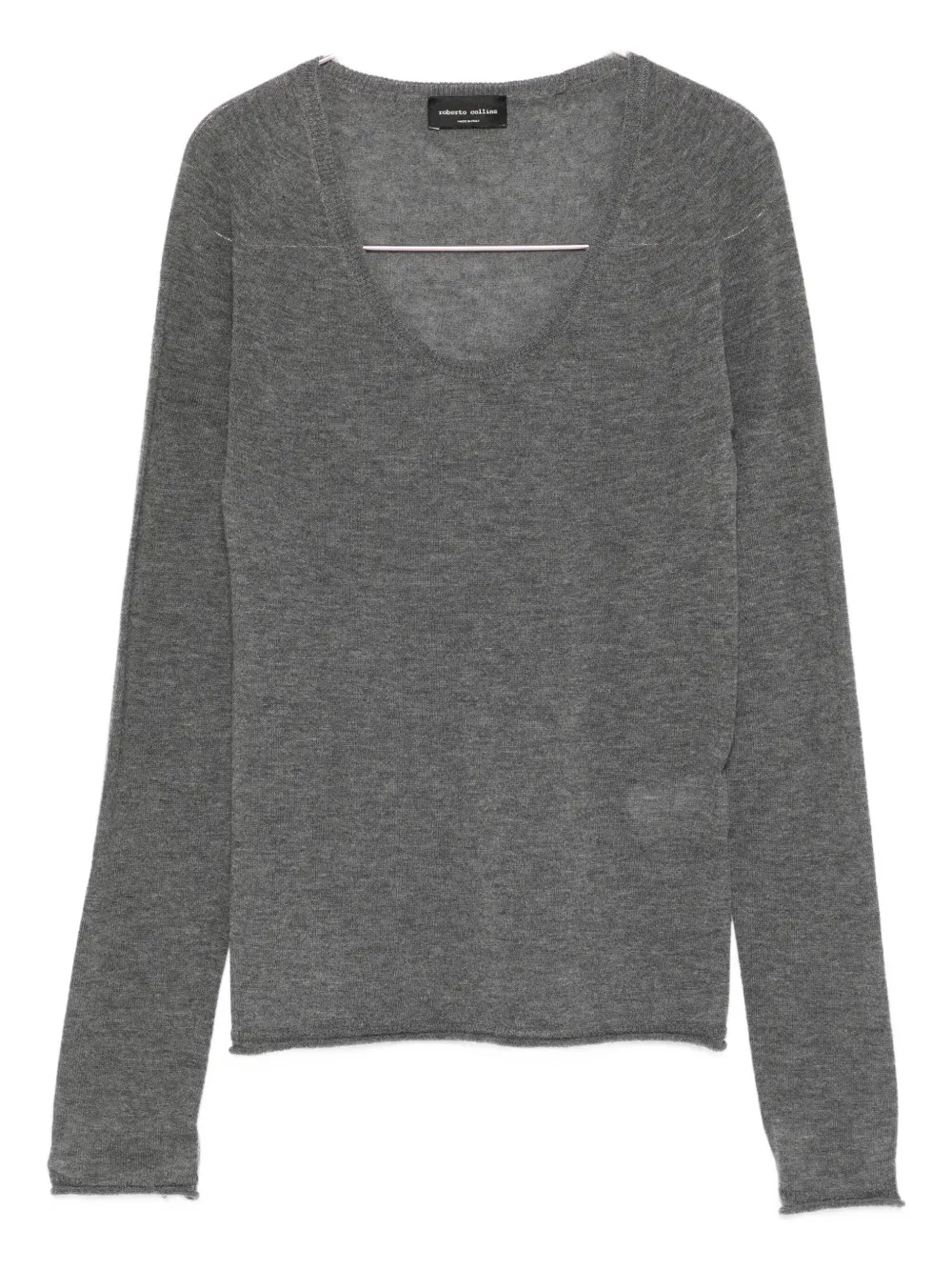 Roberto Collina Scoop-neck Jumper In Gray