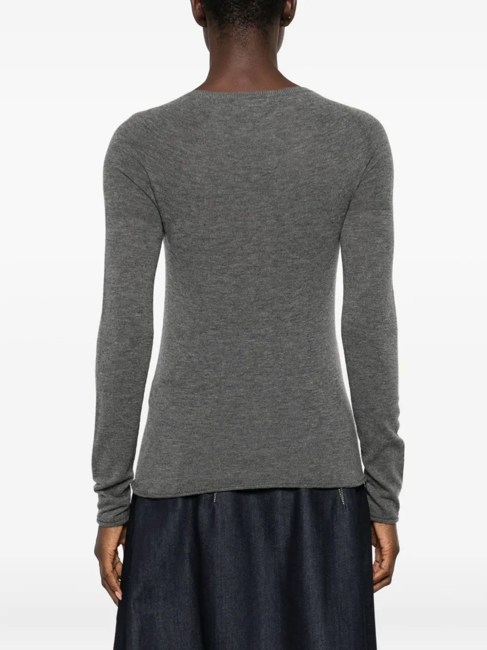 Roberto Collina Scoop-neck Jumper In Gray