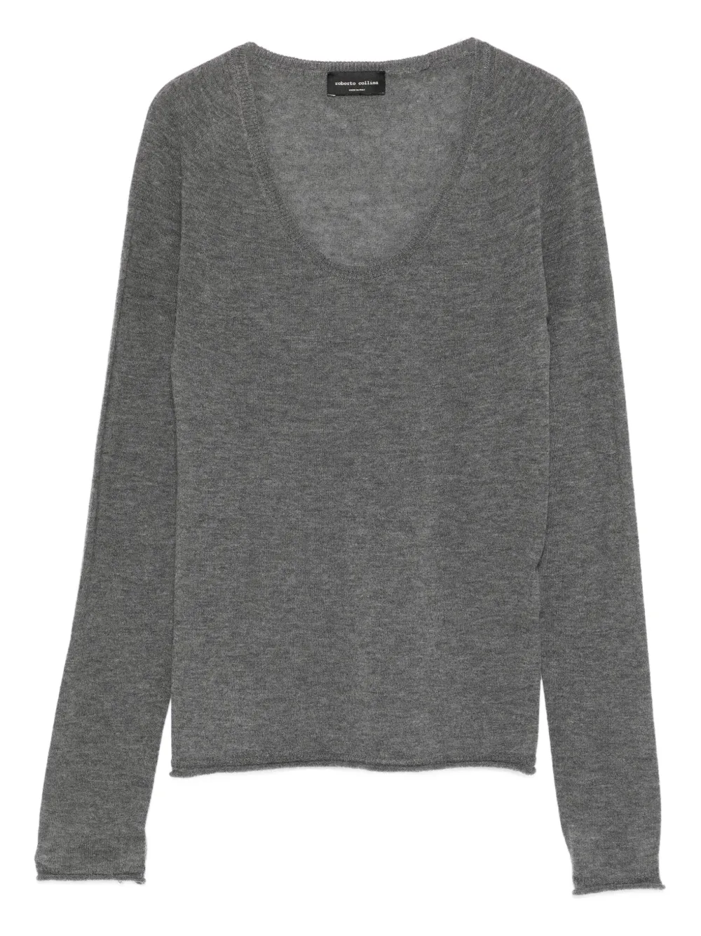 Roberto Collina scoop-neck jumper - Grigio