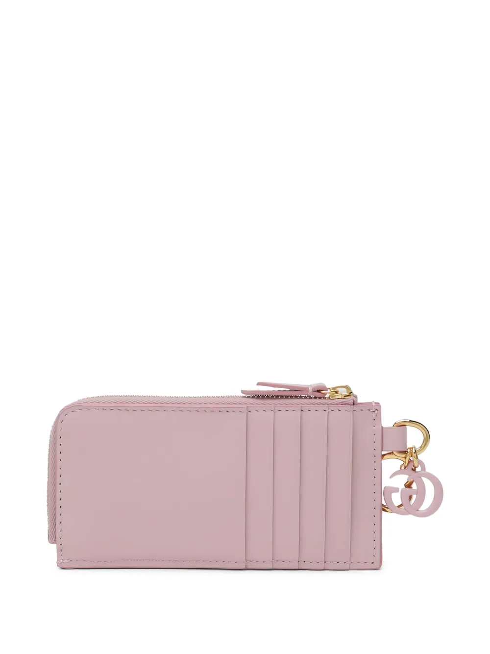 Gucci Pink Card Holder With Gg Charm Women In Pink