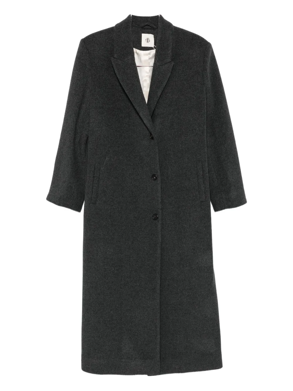 The Garment Single-breasted Felted Coat In Gray