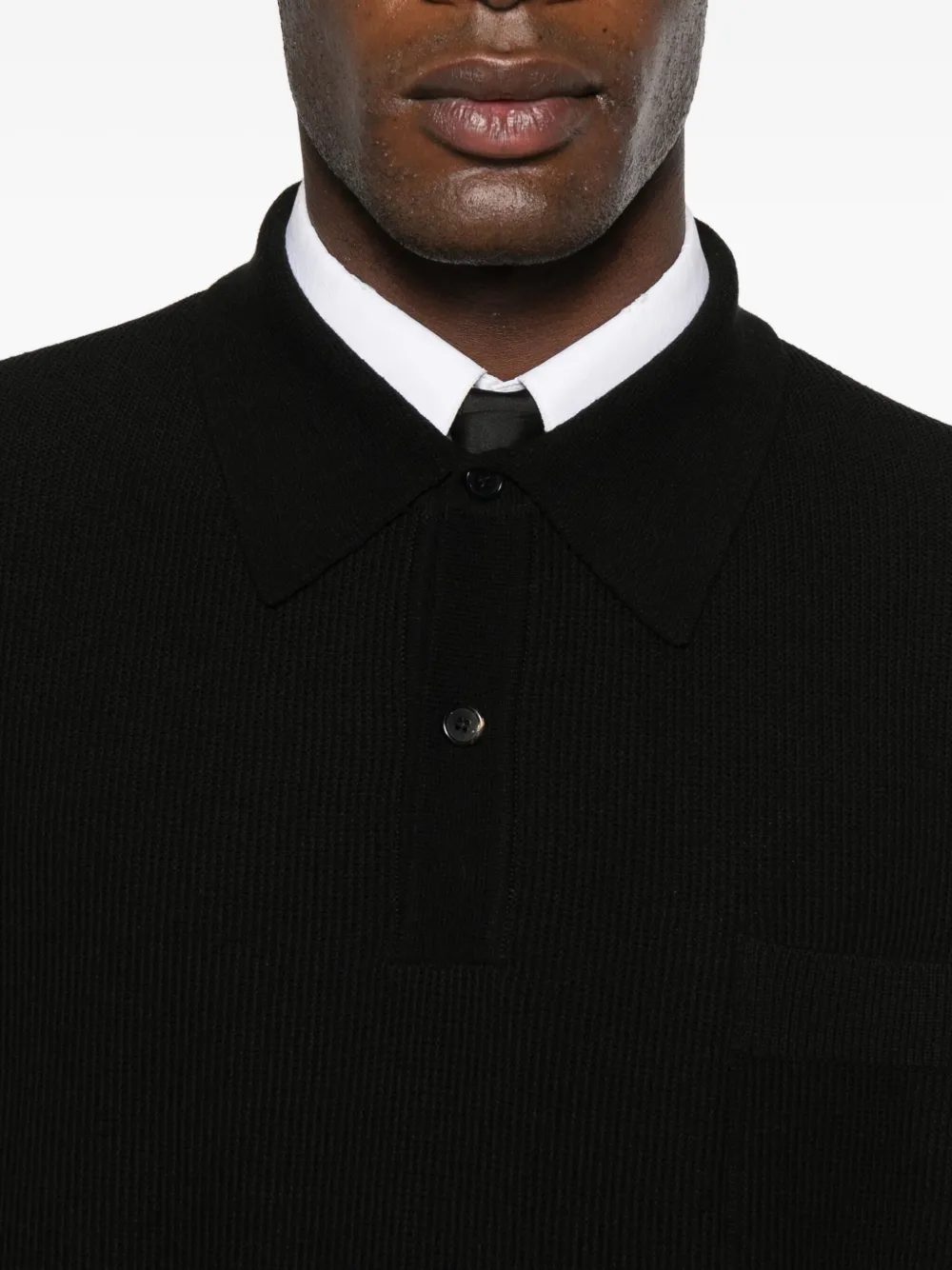 Juun.J Trui met polokraag Zwart