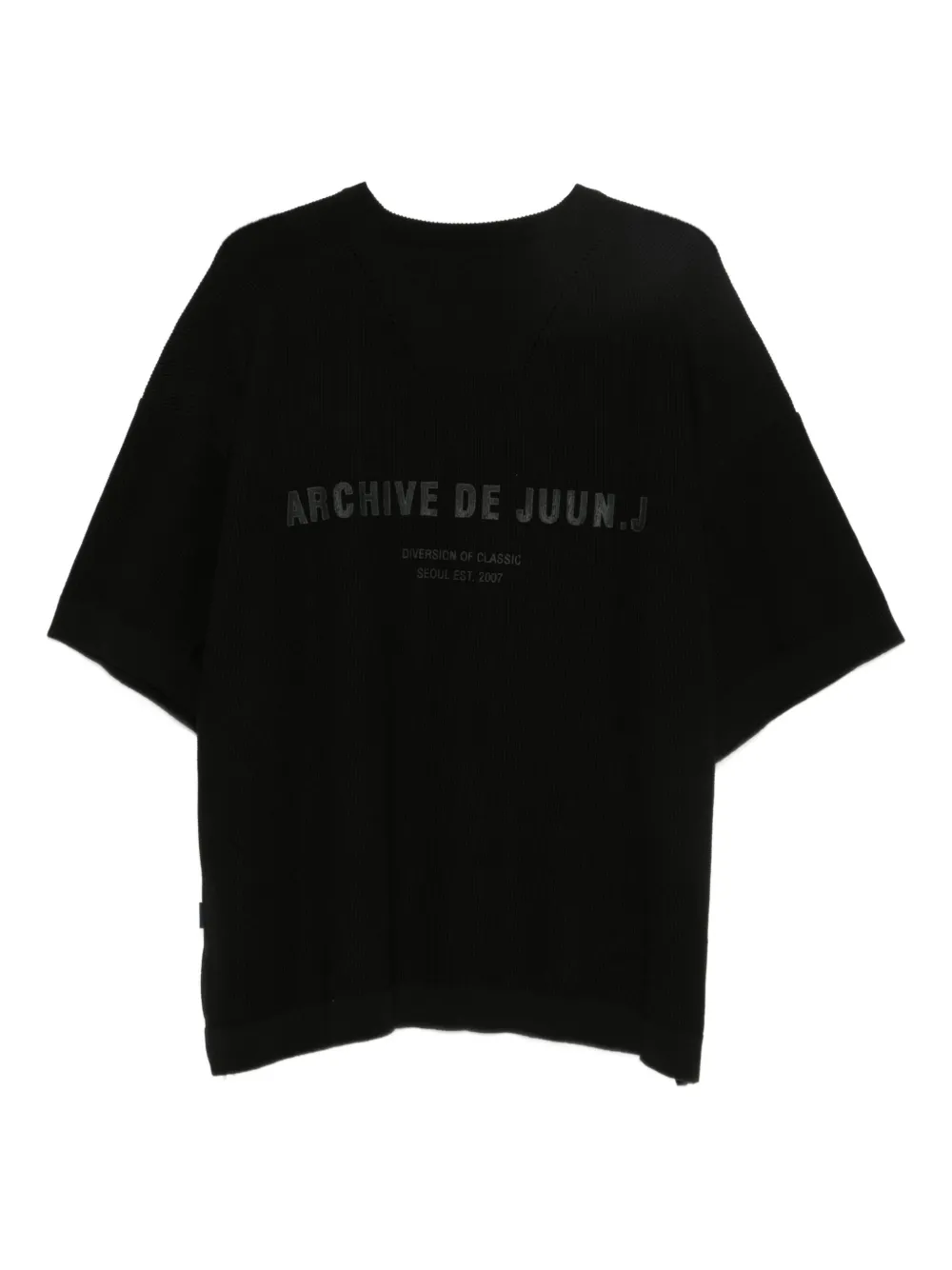 Juun.J T-shirt met logoprint - Zwart