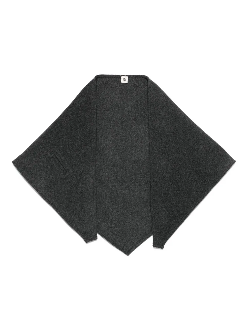 The Garment Rectangular Scarf Fringed Edges In Black