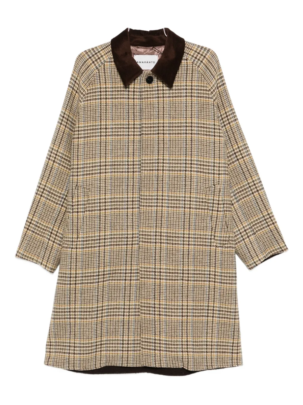 AMARÁNTO checked single-breasted coat | Neutrals | Image 1