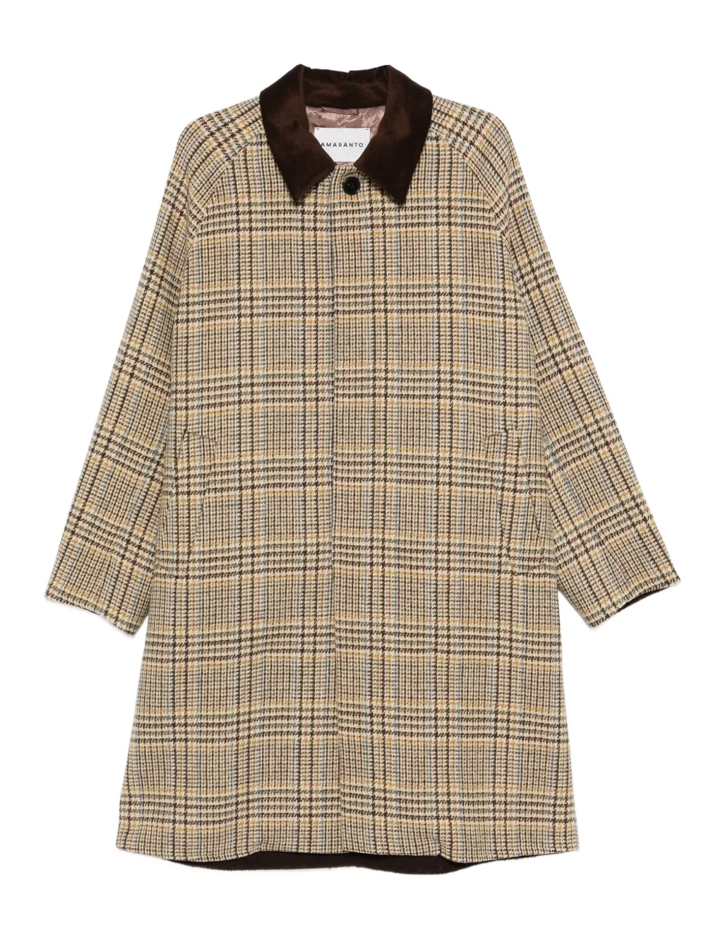 AMARÁNTO checked single-breasted coat | Neutrals | Image 1