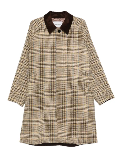 AMARÁNTO checked single-breasted coat