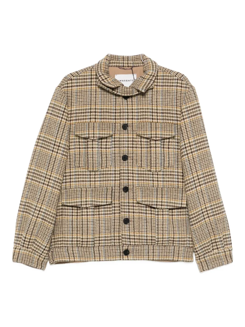 AMARÁNTO check-print flap-pocket coat | neutro | Image 1
