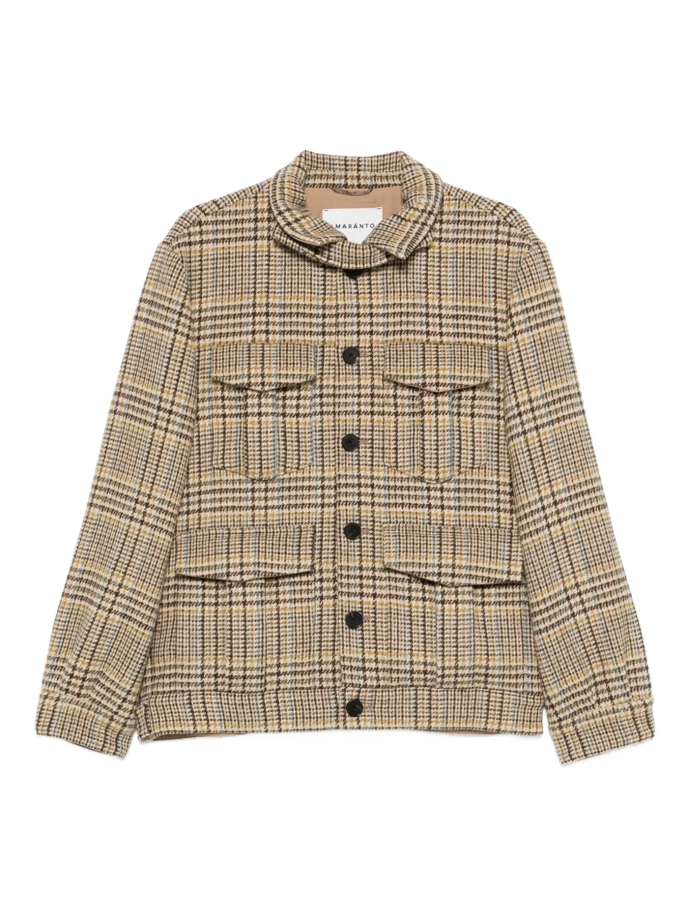 AMARÁNTO check-print flap-pocket coat | Neutrals | Image 1