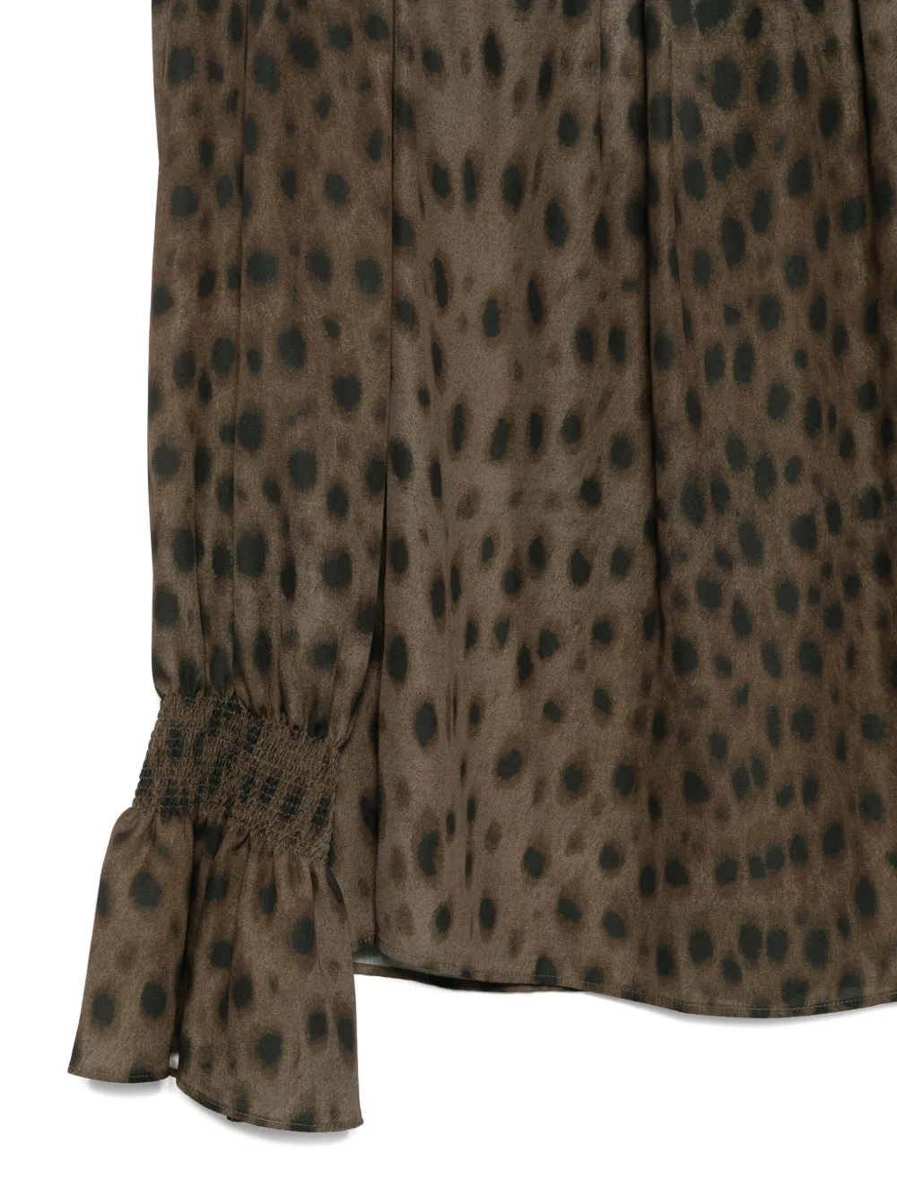 Akris Punto Ruffled Blouse In Brown
