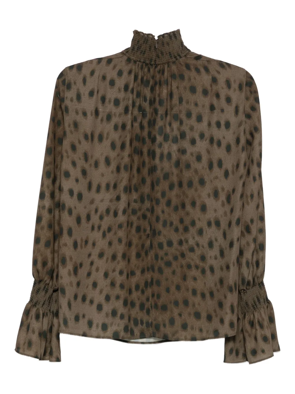 Akris Punto Shirt met ruches - Bruin