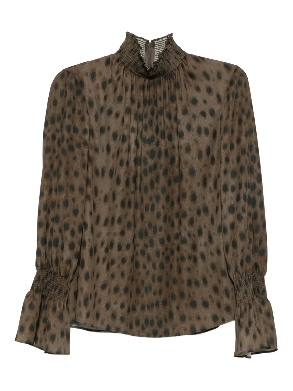 Akris Punto ruffled blouse | Brown | Image 1