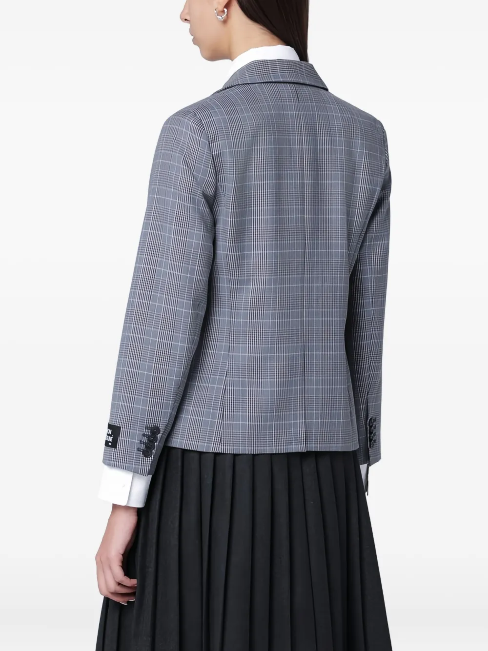 Maison Kitsuné Plaid-check Single-breasted Blazer In Blue
