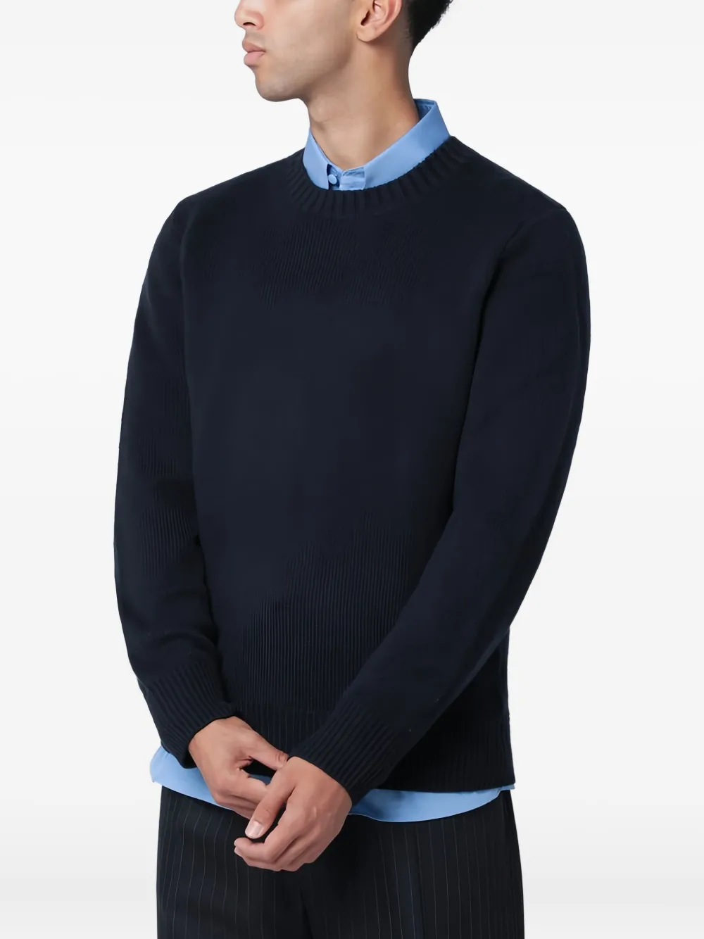 Soft Goat Klassischer Kaschmirpullover | Blau | Image 1