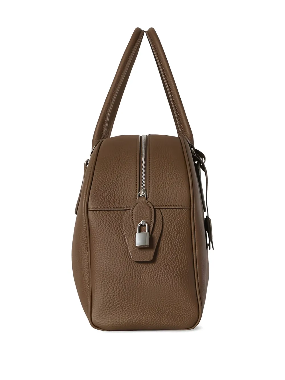 The Row India 12.00 Top-handle Bowling Bag In Leather In Brown