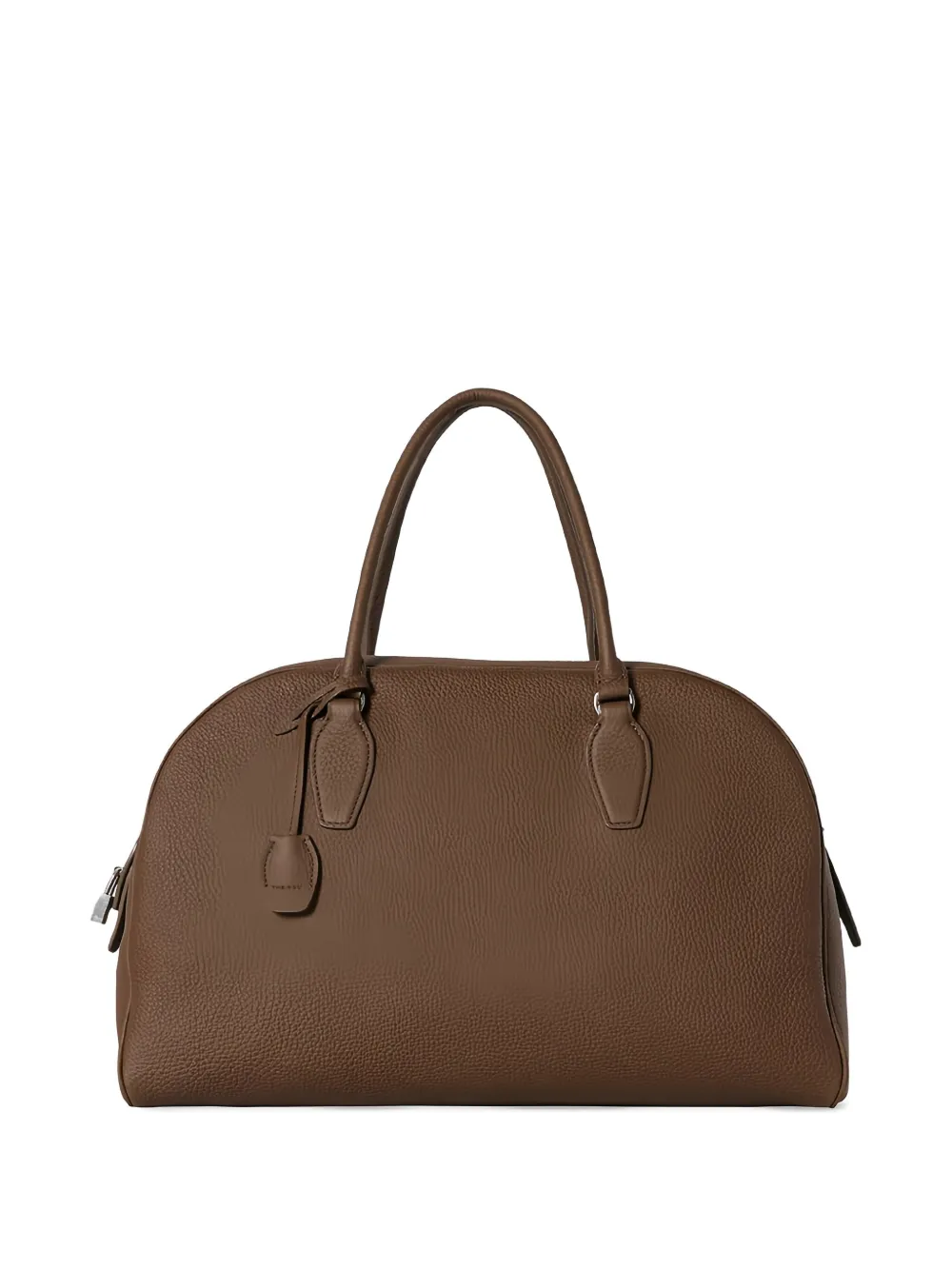 The Row India 12.00 Top-handle Bowling Bag In Leather In Brown