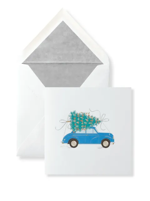 Smythson Car-print christmas card set (pack of ten)