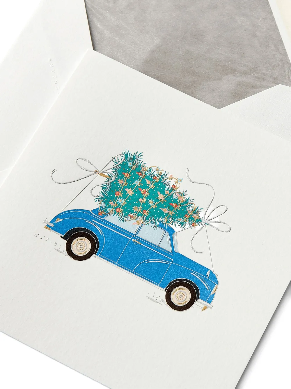 Smythson set de diez tarjetas de navidad con auto estampado | Accesorios de escritorio | Image 2