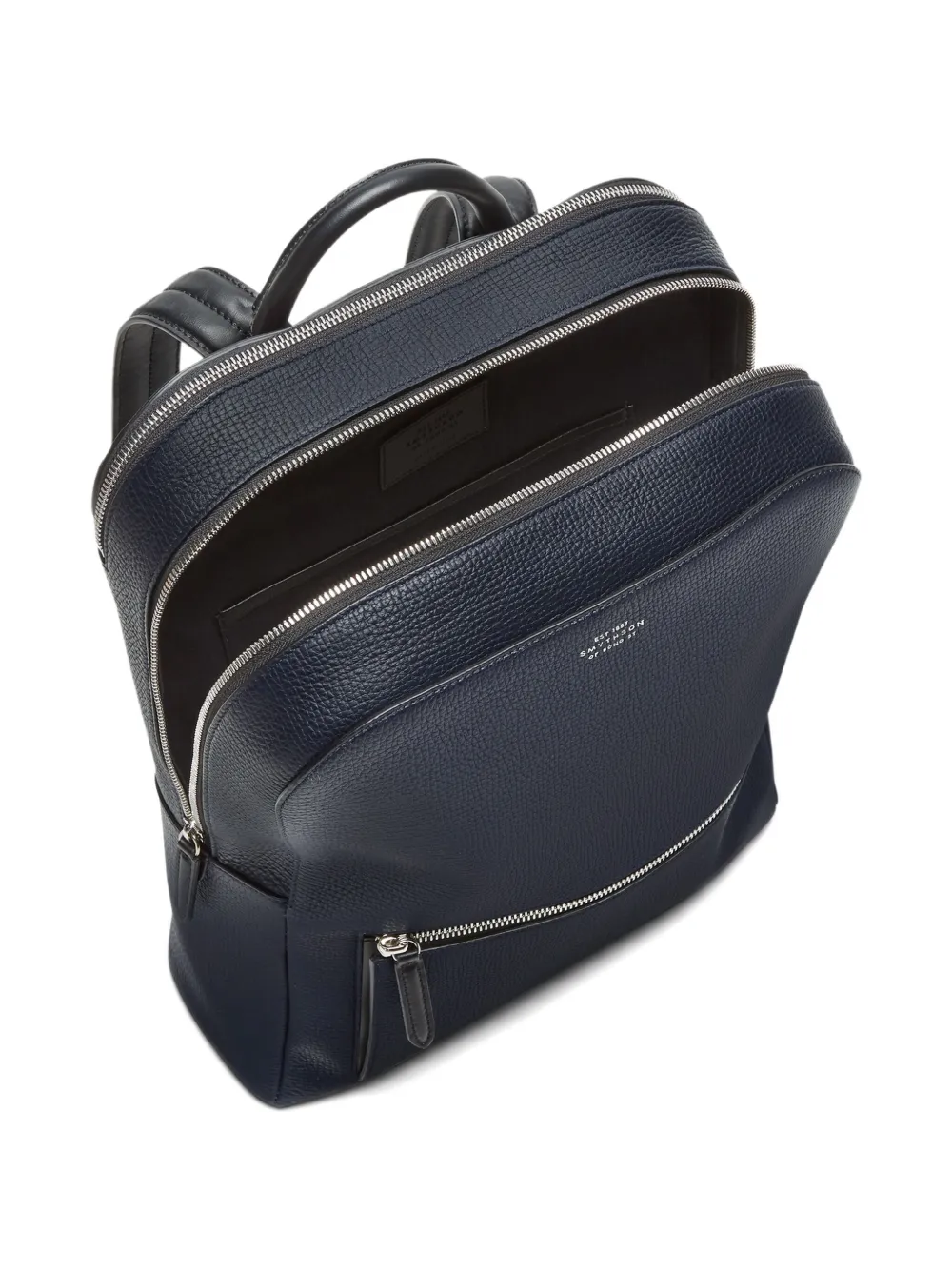 Smythson Zipped Backpack In Blue