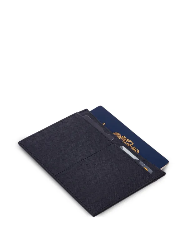 Smythson panama-leather Passport Cover | Blue | FARFETCH HK
