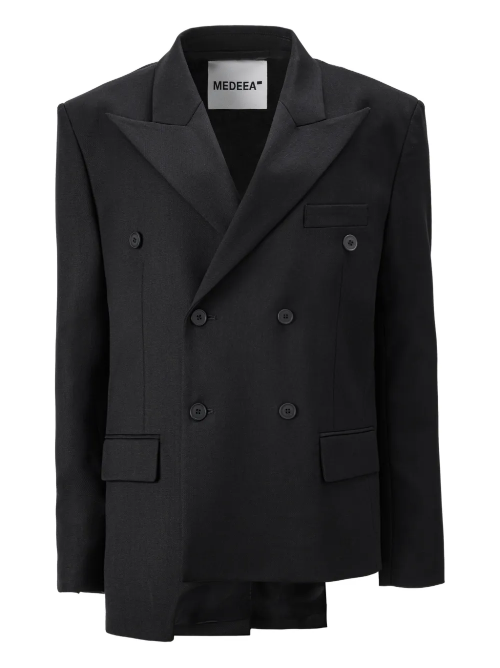 MEDEEA asymmetric double-breasted blazer | Black | Image 1