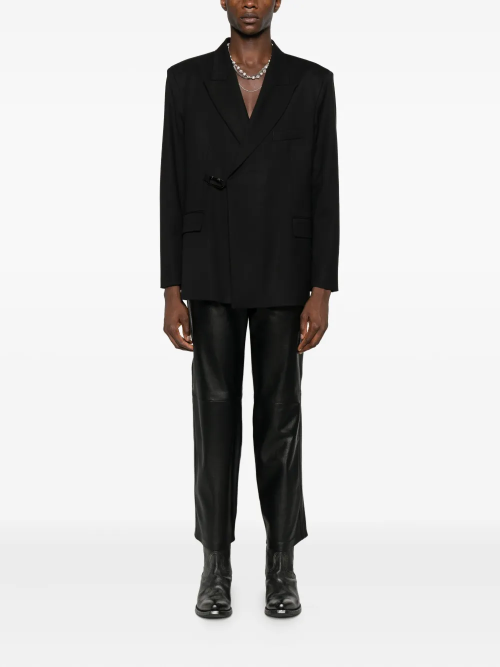 MEDEEA leather straight-leg trousers | Regular-Fit & Straight Leg Pants | Image 2