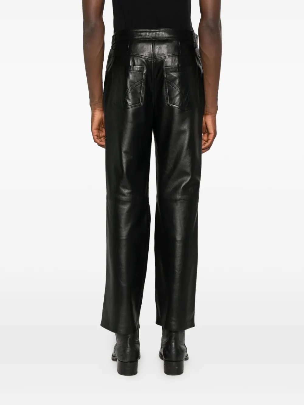 MEDEEA Leren broek Zwart