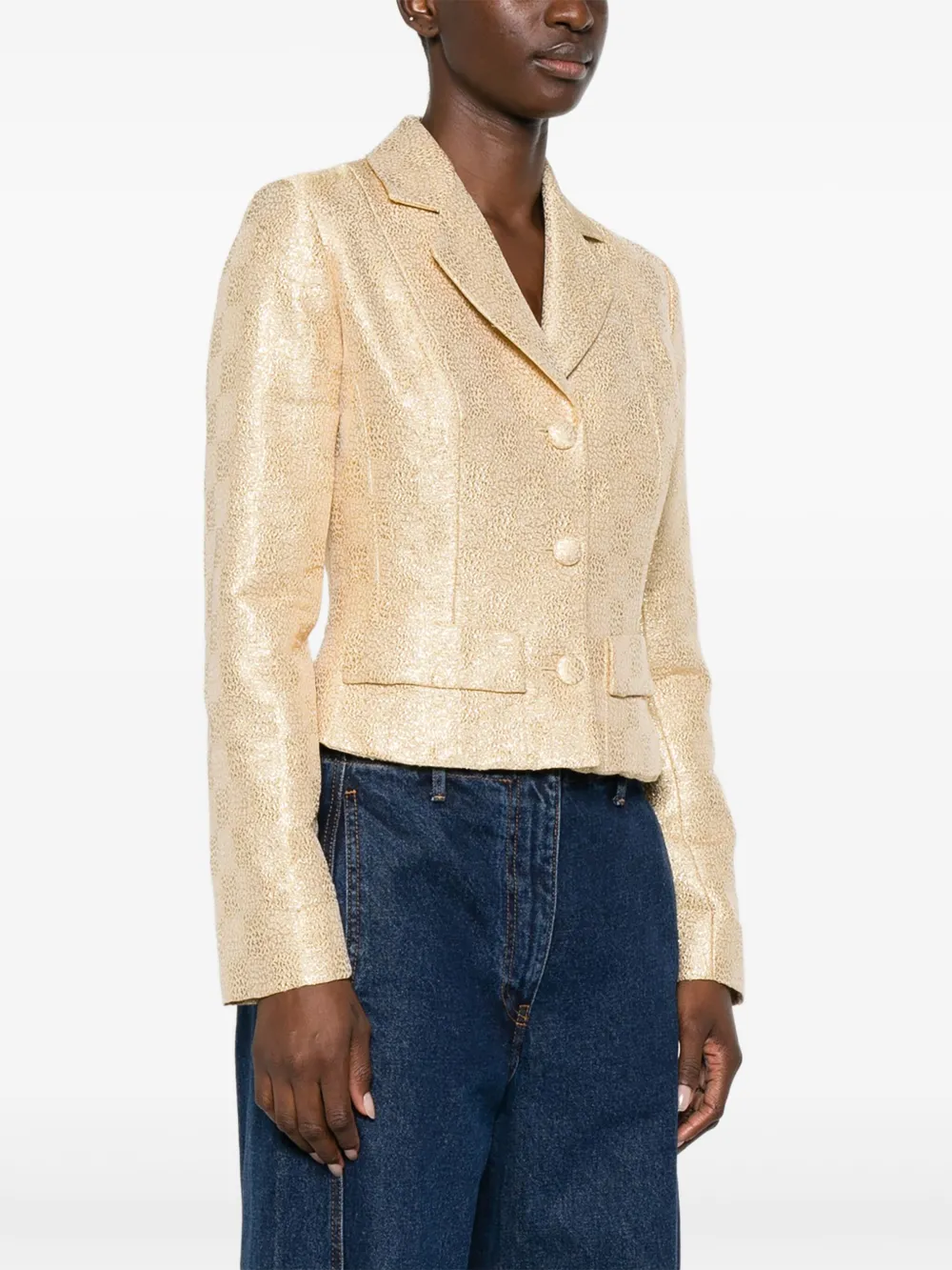 Pre-owned Dior 2010s Single-breasted Blazer In Gold