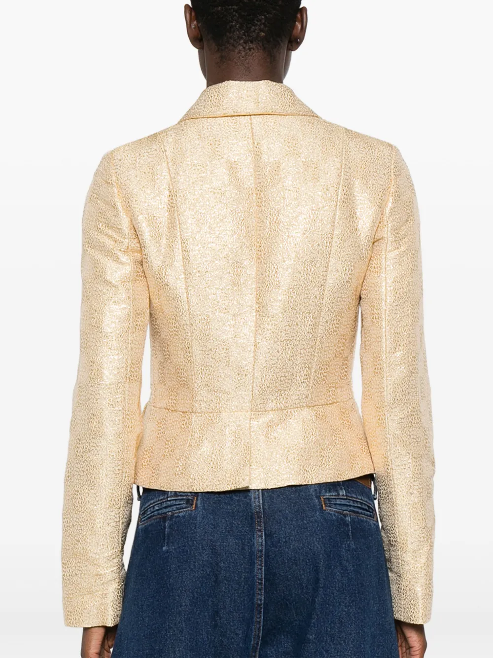 Pre-owned Dior 2010s Single-breasted Blazer In Gold