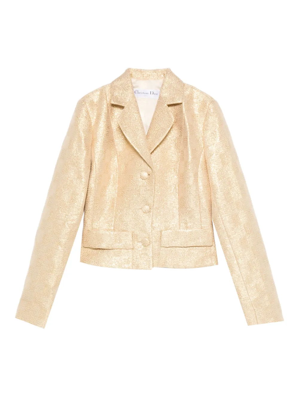 Pre-owned Dior 2010s Single-breasted Blazer In Gold