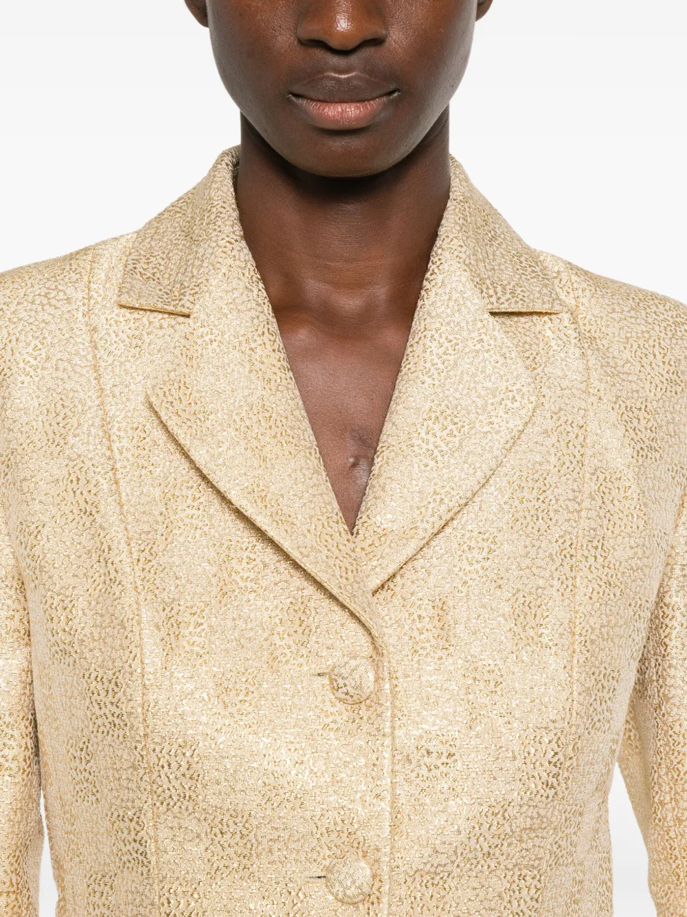 Pre-owned Dior 2010s Single-breasted Blazer In Gold