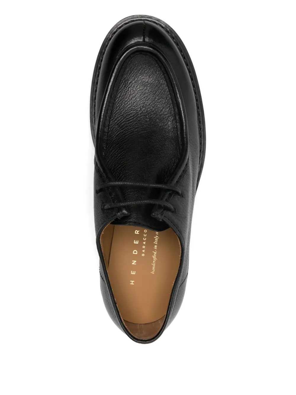 Henderson Baracco Leren derby schoenen CERVO VACCHETTA NERO