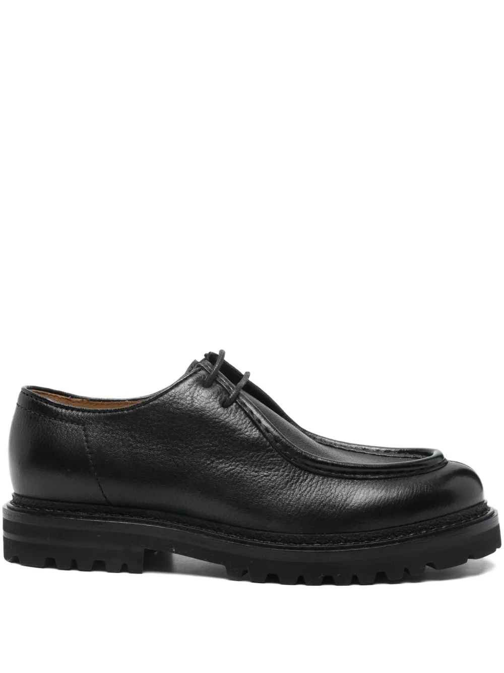 Henderson Baracco Leren derby schoenen CERVO VACCHETTA NERO
