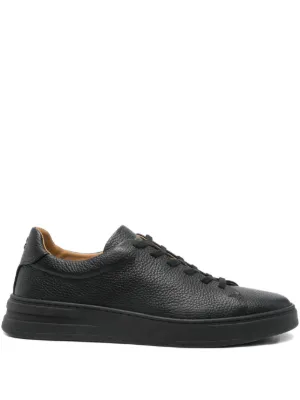 Kenzo Kenzo-Dome Grained Leather Sneakers | Black | FARFETCH