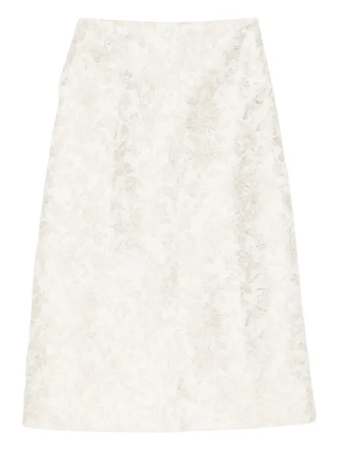 Christian Dior Pre-Owned falda midi bordada 2010