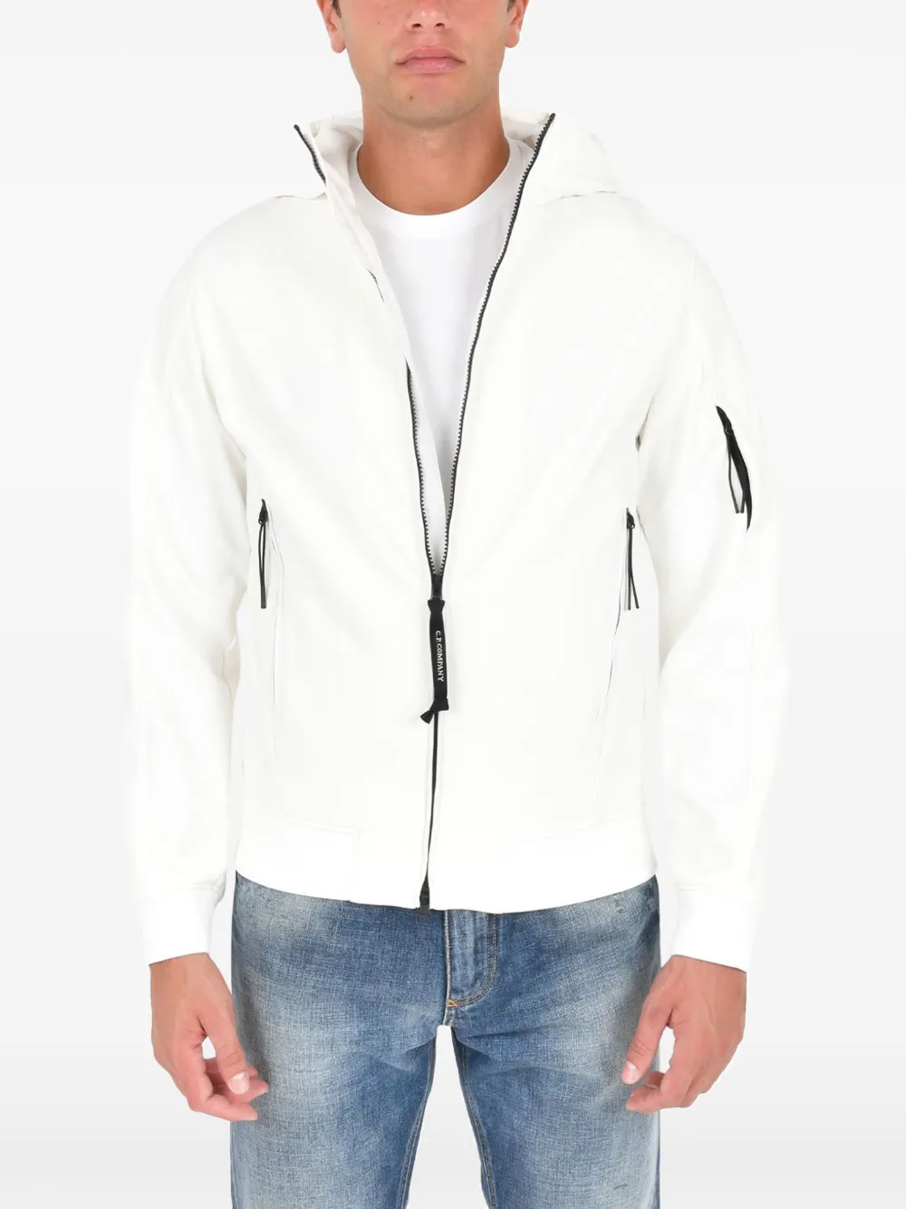 C.P. Company Shell-R hooded zip jacket | White | Image 1