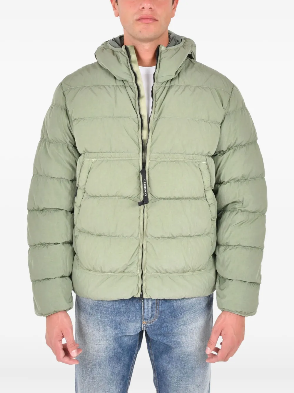 C.P. Company Chrome-r puffer shirt - グリーン