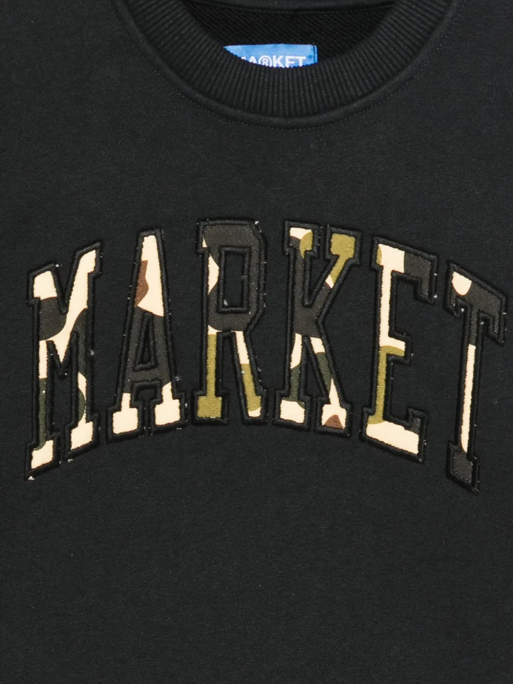 MARKET Sweater met logopatch Zwart