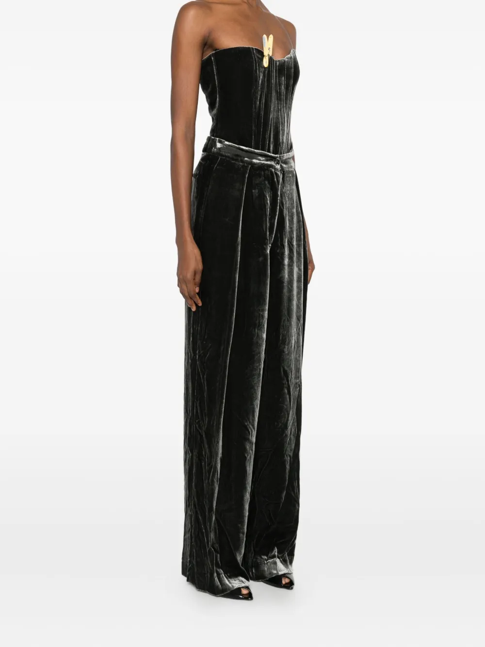 Raquel Diniz Pleated Trousers In Black